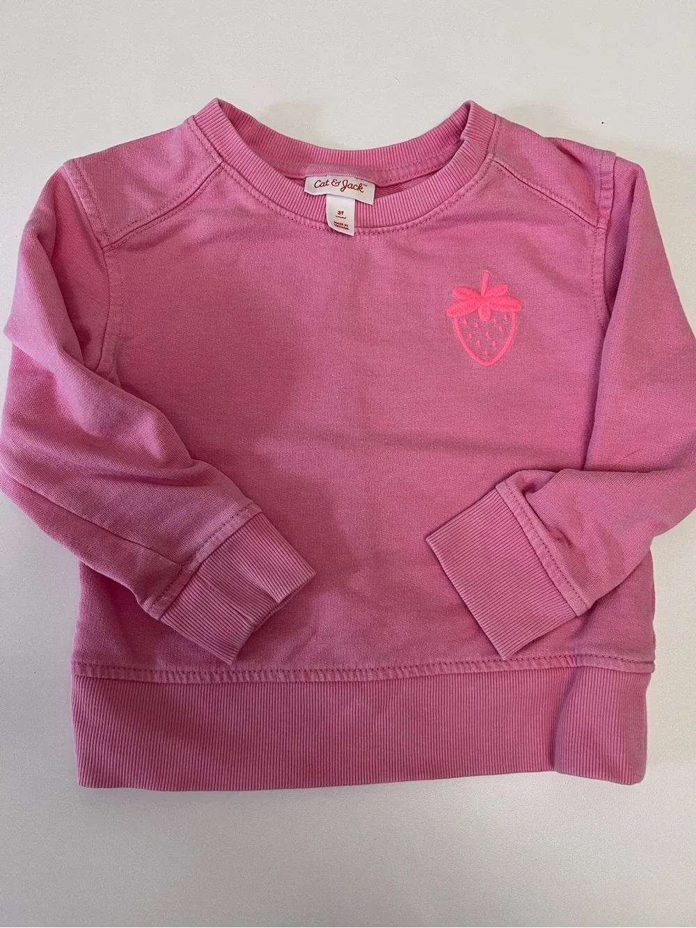 Cat & Jack Pink Strawberry Pullover Sweatshirt and Pants set